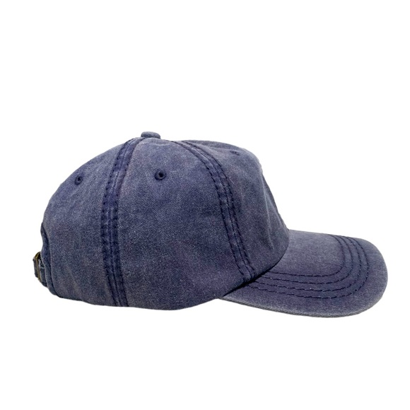 Navy Pigment Dyed - frenchie dog embroidered baseball adjustable dad cap - Picture 3 of 4